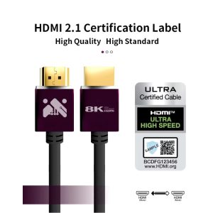 Kabel HDMI 2.1 8K UHD HDR e-ARC High Speed Quality 2 meter